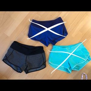 $15/pair Lululemon Speed shorts size 2